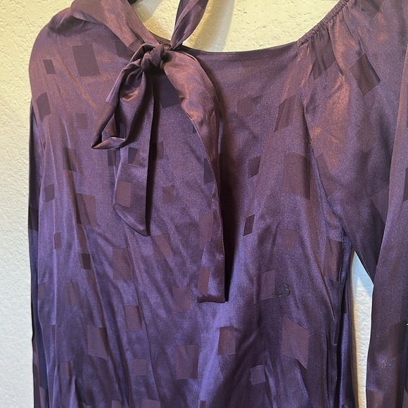 NEW Milly Tyla One Shoulder Diamond Jacquard Silk Blend Blouse - Picture 10 of 11